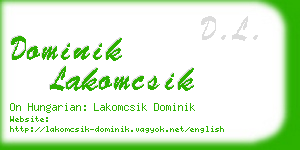 dominik lakomcsik business card